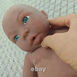 45cm Full Body Platinum Silicone Reborn Baby Dolls Open Eyes Newborn GirlDoll US