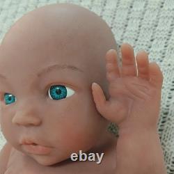 45cm Full Body Platinum Silicone Reborn Baby Dolls Open Eyes Newborn GirlDoll US