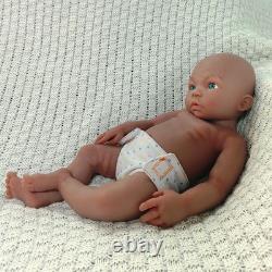 45cm Full Body Platinum Silicone Reborn Baby Dolls Open Eyes Newborn GirlDoll US