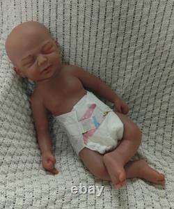 45cm Full Body Silicone Reborn Baby Dolls 2.8kg Newborn Baby Doll #Brown Skin US