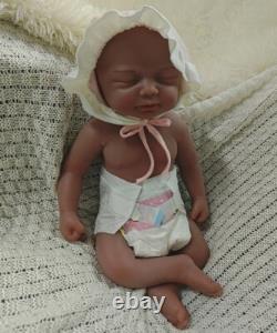 45cm Full Body Silicone Reborn Baby Dolls 2.8kg Newborn Baby Doll #Brown Skin US