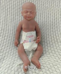 45cm Full Body Silicone Reborn Baby Dolls 2.8kg Newborn Baby Doll #Brown Skin US