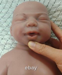 45cm Full Body Silicone Reborn Baby Dolls 2.8kg Newborn Baby Doll #Brown Skin US