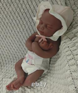 45cm Full Body Silicone Reborn Baby Dolls 2.8kg Newborn Baby Doll #Brown Skin US