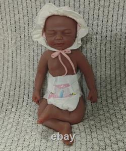 45cm Full Body Silicone Reborn Baby Dolls 2.8kg Newborn Baby Doll #Brown Skin US