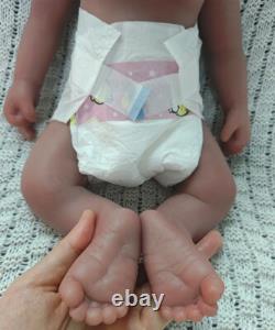 45cm Full Body Silicone Reborn Baby Dolls 2.8kg Newborn Baby Doll #Brown Skin US
