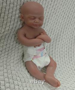 45cm Full Body Silicone Reborn Baby Dolls 2.8kg Newborn Baby Doll #Brown Skin US