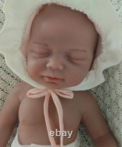 45cm Full Body Silicone Reborn Baby Dolls 2.8kg Newborn Baby Doll #Brown Skin US