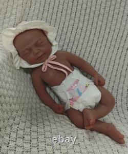 45cm Full Body Silicone Reborn Baby Dolls 2.8kg Newborn Baby Doll #Brown Skin US