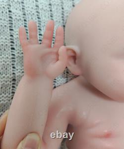 45cm Open Eyes Reborn Baby Dolls 5.61lbs Silicone Baby Dolls Can Drink Water&Pee