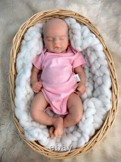 45cm Sam Reborn Baby Girl Full Body Solid Silicone Dolls Painted Newborn Dolls