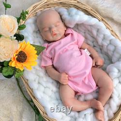 45cm Sam Reborn Baby Girl Full Body Solid Silicone Dolls Painted Newborn Dolls