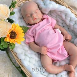 45cm Sam Reborn Baby Girl Full Body Solid Silicone Dolls Painted Newborn Dolls