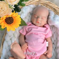 45cm Sam Reborn Baby Girl Full Body Solid Silicone Dolls Painted Newborn Dolls