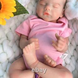 45cm Sam Reborn Baby Girl Full Body Solid Silicone Dolls Painted Newborn Dolls