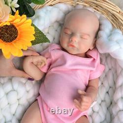 45cm Sam Reborn Baby Girl Full Body Solid Silicone Dolls Painted Newborn Dolls