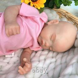 45cm Sam Reborn Baby Girl Full Body Solid Silicone Dolls Painted Newborn Dolls