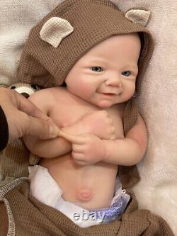 45cm Vivienne Baby Girl Whole Silicone Reborn Dolls Real Newborn Dolls Washable
