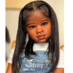 46 Huge Black Skin Reborn Doll DIY Kits Parts Unpainted Toddler Cloth Body Toys