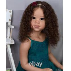 46 Huge Black Skin Reborn Doll DIY Kits Parts Unpainted Toddler Cloth Body Toys