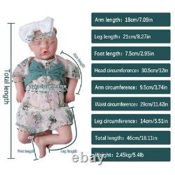 46cm silicone doll silicone reborn doll handmade whshable toys gifts crafts