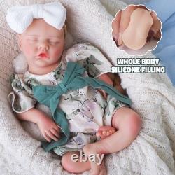 46cm silicone doll silicone reborn doll handmade whshable toys gifts crafts