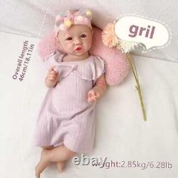 46cmbaby silicone doll silicone reborn doll handmade whshable toy gift crafts