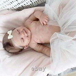 55CM Reborn Baby Doll Girl Lifelike Silicone Full Body Smiley Realistic Toy Gift
