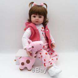 55cm Silikon Lebensecht Mädchen Reborn Baby Puppe Babypuppe mit Kleider + Gifts