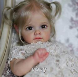 60CM Maggie Reborn Toddler Doll Silicone Hand-Rooted Hair Art Collectible