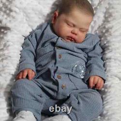 60CM Soft Body Pickle Reborn Baby Toddler Doll Lifelike with Veins Painted Hair