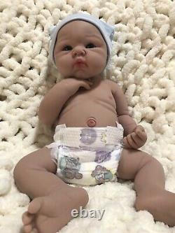 7 LBS Reborn Baby Boy Full Silicone Dolls Newborn Lifelike Soft Infant 19 Gift