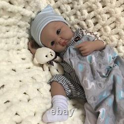 7 LBS Reborn Baby Boy Full Silicone Dolls Newborn Lifelike Soft Infant 19 Gift