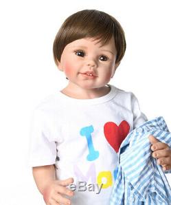 70CM Reborn Baby Dolls Handmade Reborn Toddler Child Model Full Vinyl Real Boy