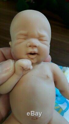 8 Painted Micro Preemie Full Body Silicone Baby Boy Doll Cooper