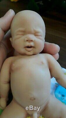 8 Painted Micro Preemie Full Body Silicone Baby Boy Doll Cooper