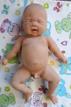 8 Painted Micro Preemie Full Body Silicone Baby Boy Doll Cooper