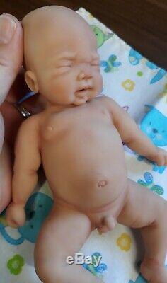 8 Painted Micro Preemie Full Body Silicone Baby Boy Doll Cooper