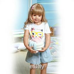 98CM Real Big Size Reborn Toddler Dolls Realistic Child Dolls Full Vinyl Girl