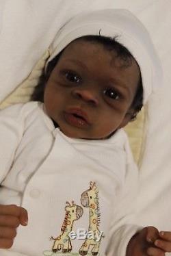 AA/Ethnic/Biracial Solid Silicone newborn baby boy Asriel by Jorja Pigott
