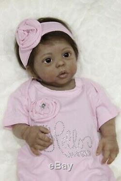 AA/Ethnic Willow Full Body Solid Silicone baby girl by Laura Tuzio Ross Eco 30