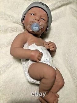 AWW! BABY BOY CUTIE! Preemie Life Like Reborn Pacifier Doll + Extras