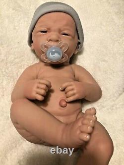 AWW! BABY BOY CUTIE! Preemie Life Like Reborn Pacifier Doll + Extras