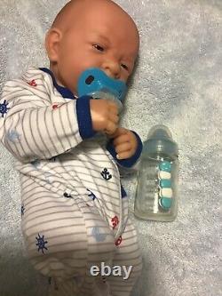 AWW! BABY BOY DREAMER! Preemie Life Like Reborn Pacifier Doll + Extras