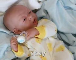 AWW! BABY BOY LOVABLE! Preemie Life Like Reborn Pacifier Doll + Extras