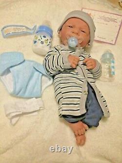 AWW! BABY BOY Snuggle! Preemie Life Like Reborn Pacifier Doll + Extras