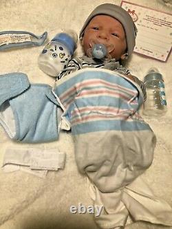 AWW! BABY BOY Snuggle! Preemie Life Like Reborn Pacifier Doll + Extras