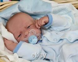 AWW! BABY BOY Teddy Bear! Preemie Life Like Reborn Pacifier Doll + Extras