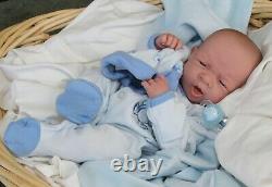 AWW! BABY BOY Teddy Bear! Preemie Life Like Reborn Pacifier Doll + Extras