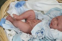 AWW! BABY BOY Teddy Bear! Preemie Life Like Reborn Pacifier Doll + Extras